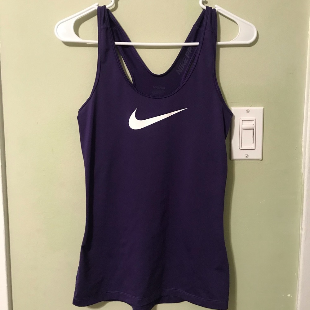 Nike Pro Purple Workout Racerback Tank Too - Picture 2 of 6